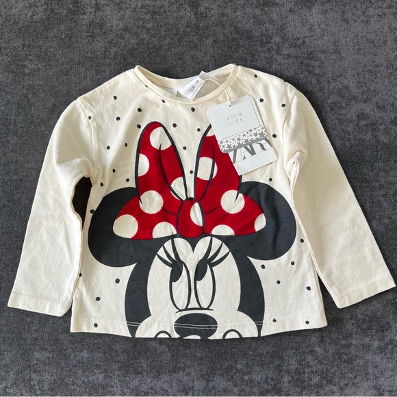 NWT Zara Disney Baby Minnie Mouse Shirt Size 12-18 Months - Picture 1 of 6